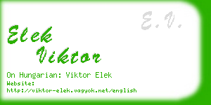 elek viktor business card